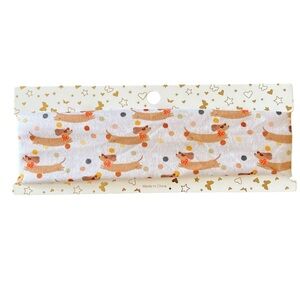 Brown Red Heart Collar Weiner Dachshund Dog Themed Soft Newborn Baby Headband